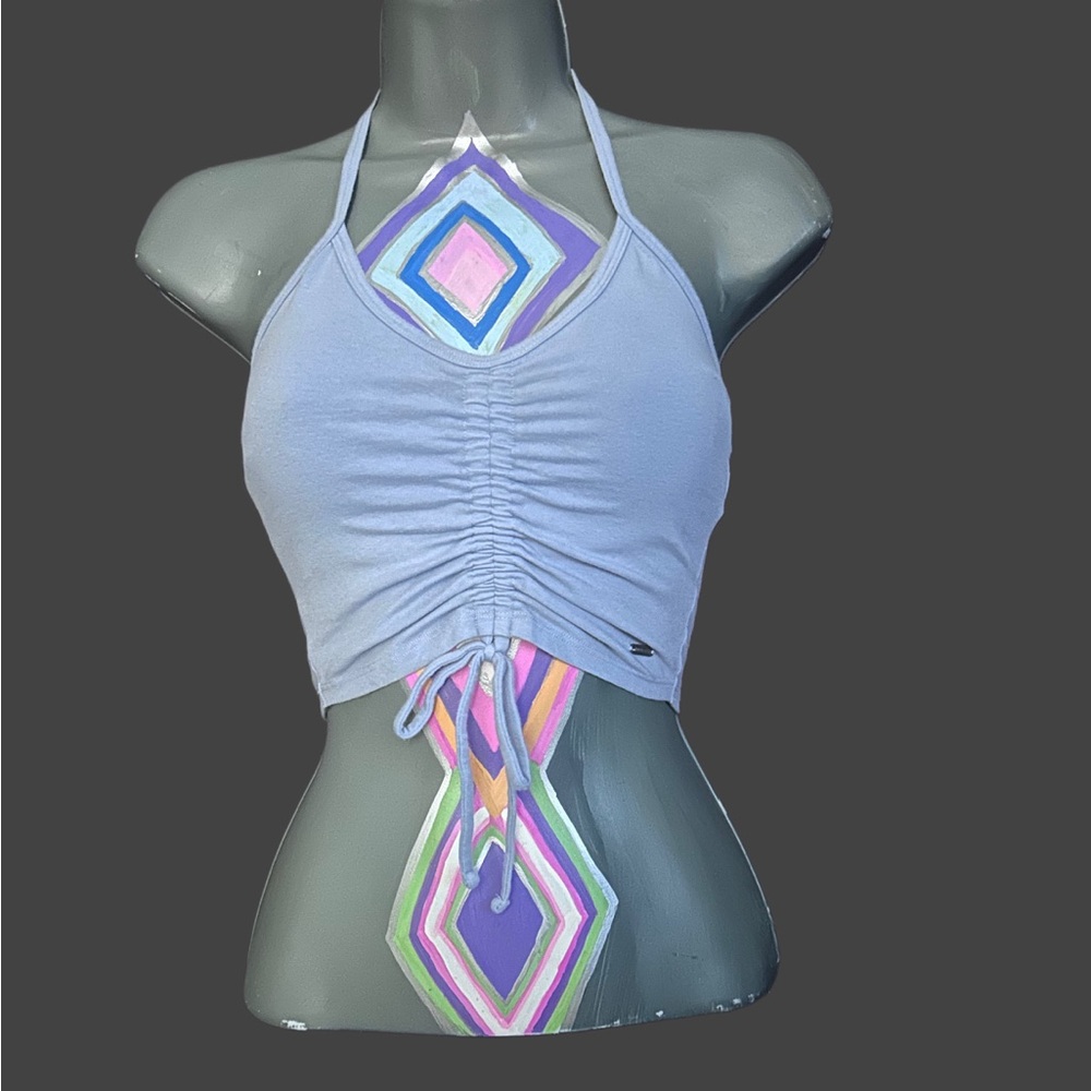 Chic Light Blue Halter Top